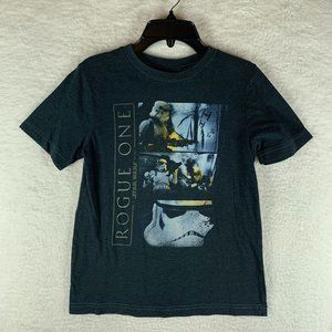 Star Wars Rogue One Story T-Shirt Boys Medium Cotton Green‎ Short Sleeve 6514
